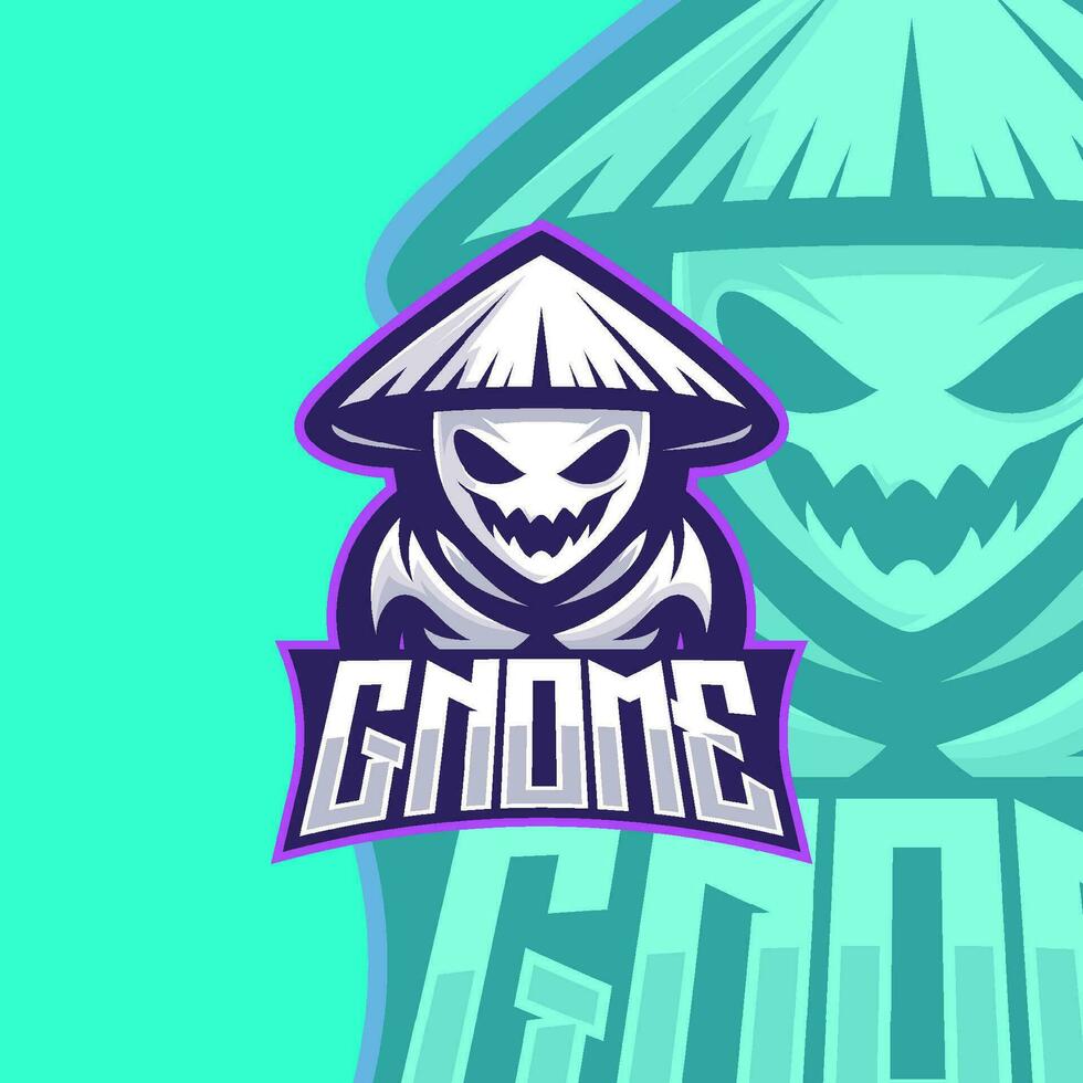 Scary ghost mascot vector logo illustration. Creepy spirit as company brand identity.