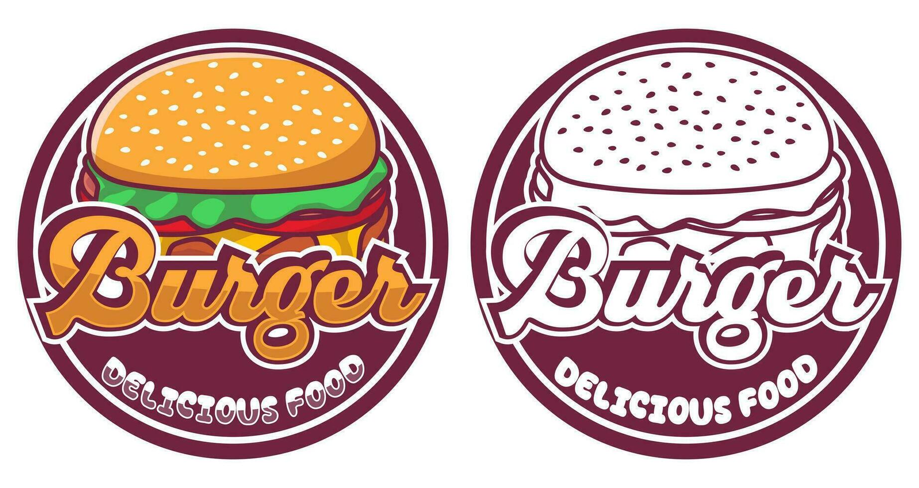 vector hamburguesa mascota logo modelo