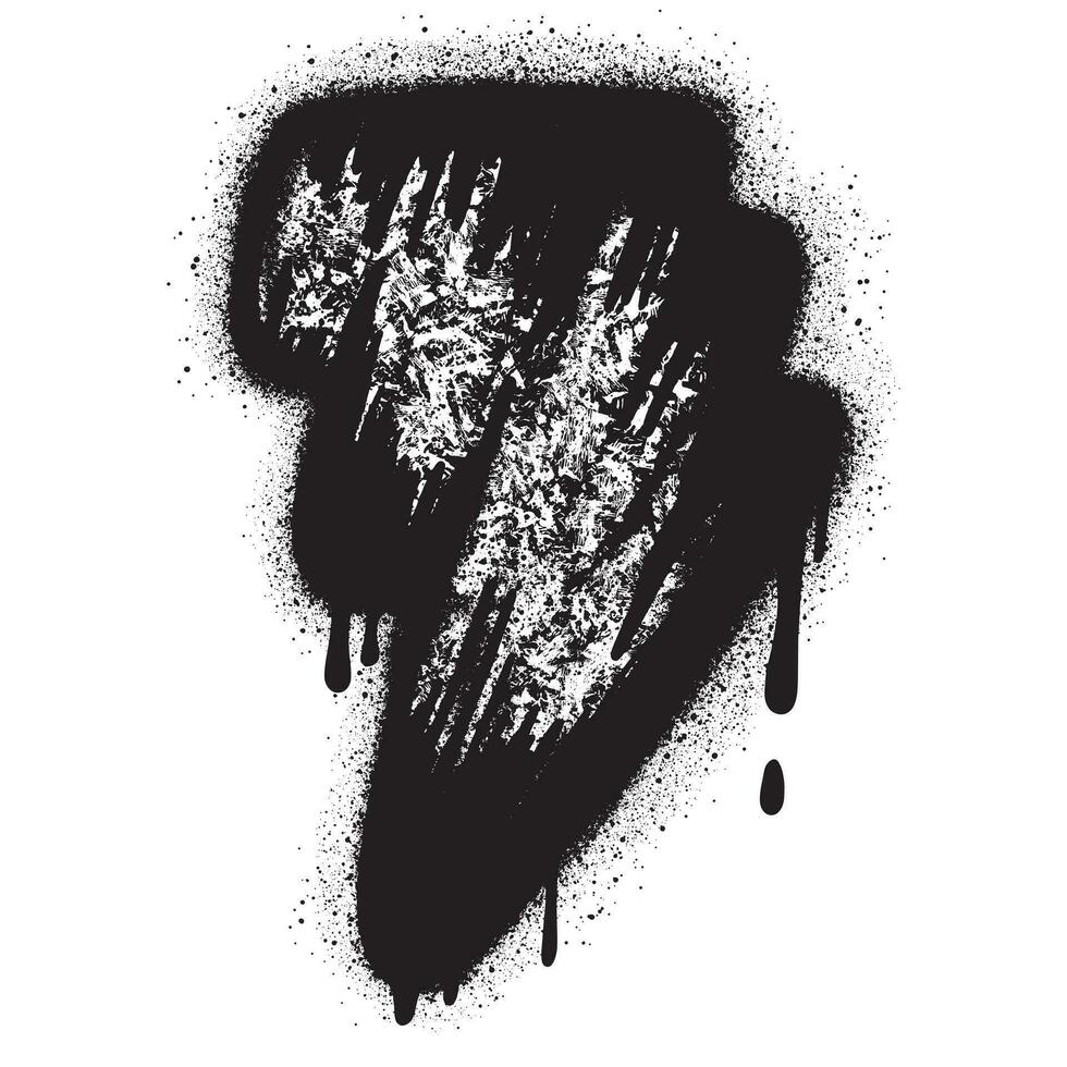 Spray Painted Graffiti thunderbolt Sprayed isolated with a white background. vector