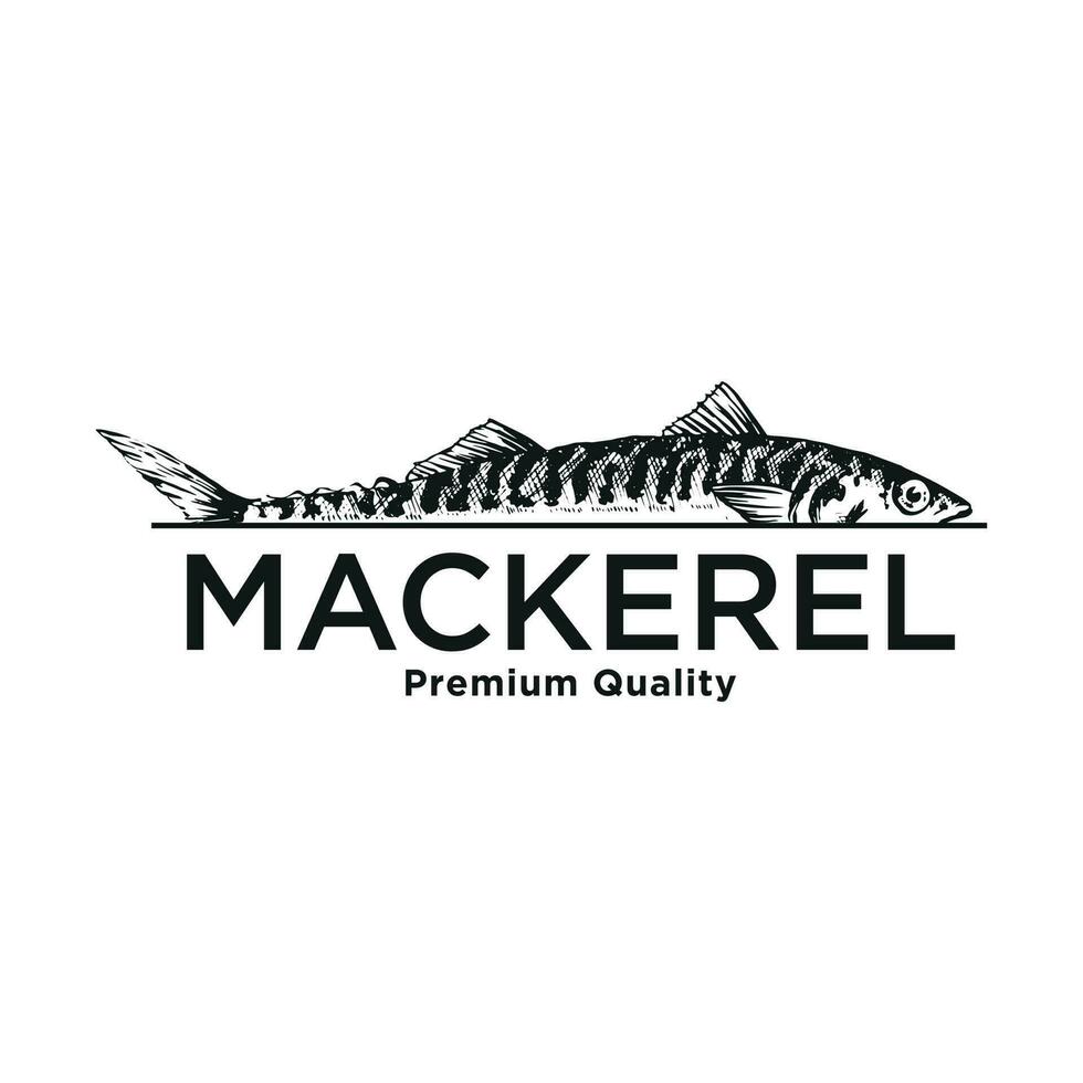 Vector Sea Sign Elements can be used as Logo or Icon in premium quality. Mackerel, Scomber.