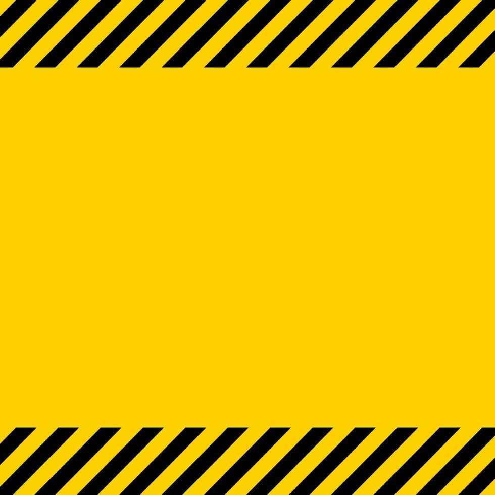 negro y amarillo advertencia línea cuadrado vector ilustración
