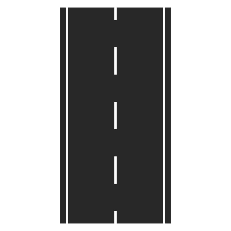 Section of highway with asphalt concrete pavement, automobile road vector