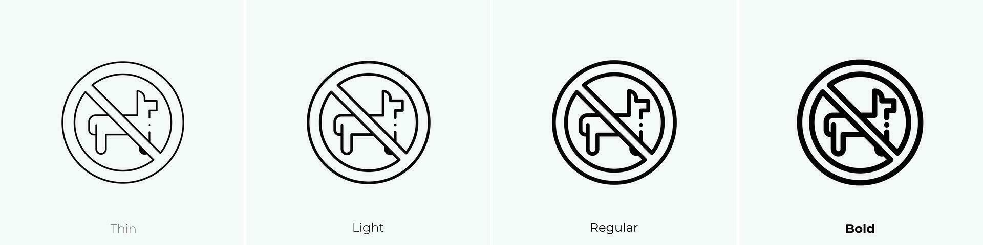 pets icon. Thin, Light, Regular And Bold style design isolated on white background vector