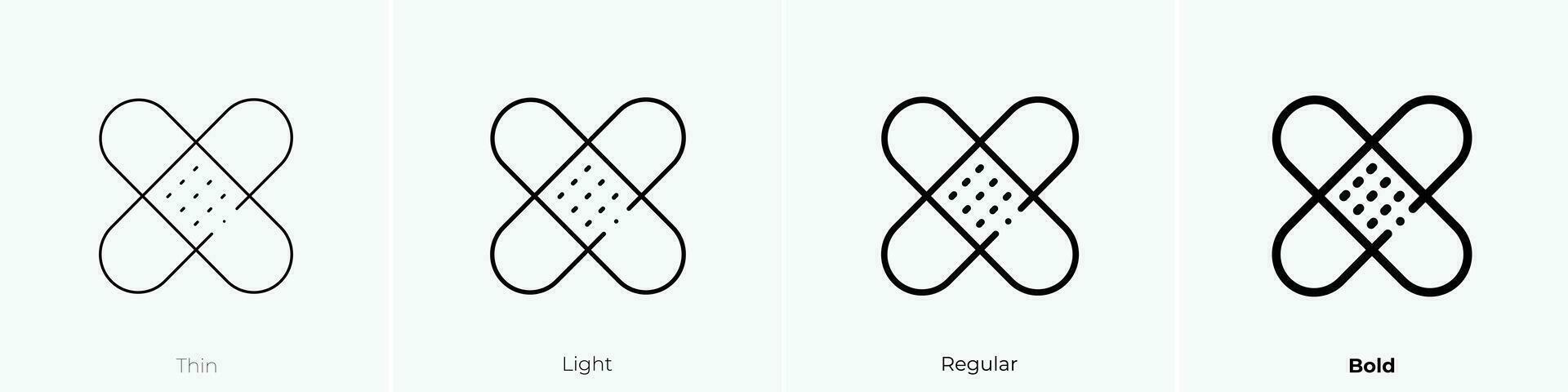 patches icon. Thin, Light, Regular And Bold style design isolated on white background vector