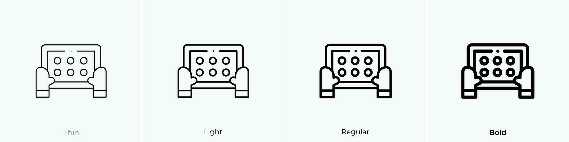 platter icon. Thin, Light, Regular And Bold style design isolated on white background vector