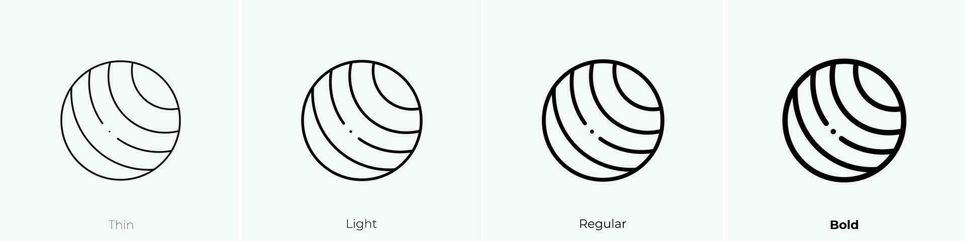 pilates icon. Thin, Light, Regular And Bold style design isolated on white background vector