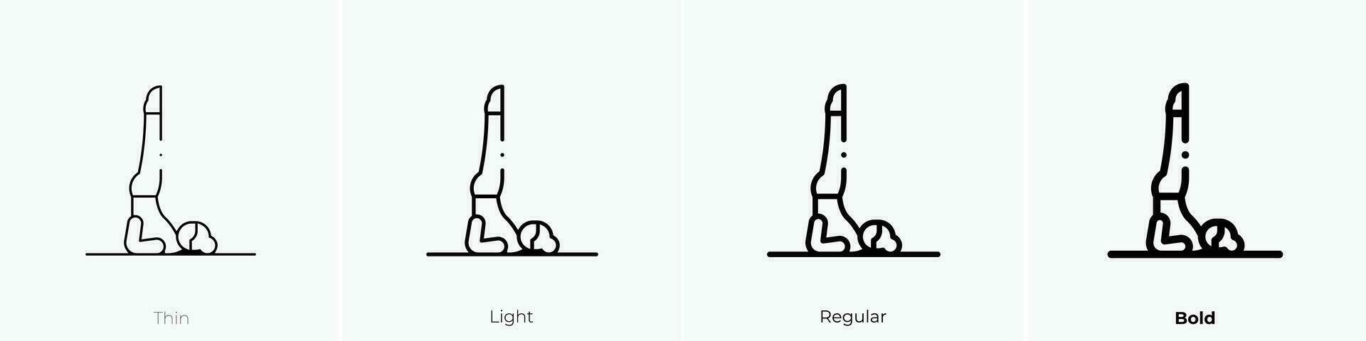 pilates icon. Thin, Light, Regular And Bold style design isolated on white background vector