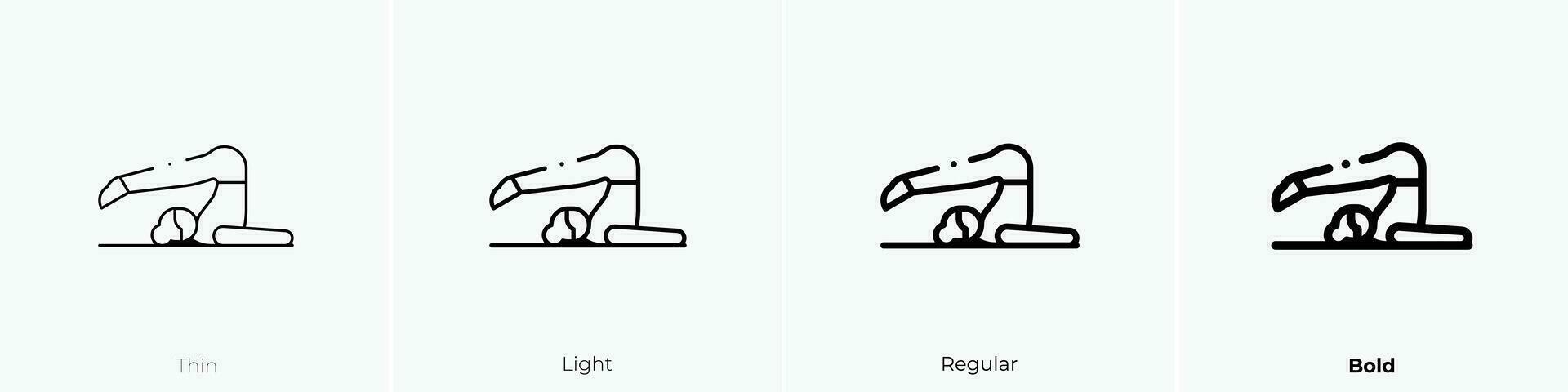 pilates icon. Thin, Light, Regular And Bold style design isolated on white background vector