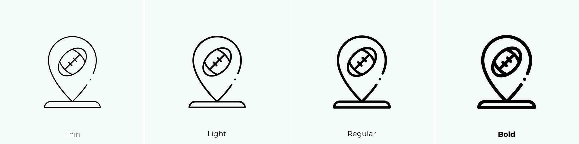 play icon. Thin, Light, Regular And Bold style design isolated on white background vector