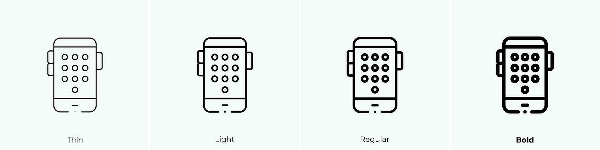 phone icon. Thin, Light, Regular And Bold style design isolated on white background vector