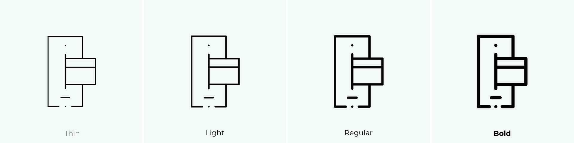 pago método icono. delgado, luz, regular y negrita estilo diseño aislado en blanco antecedentes vector