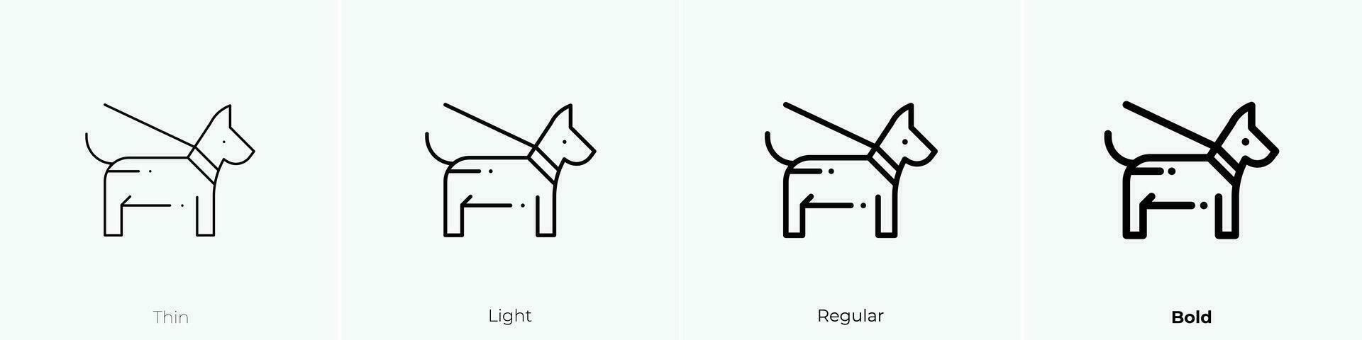 pet icon. Thin, Light, Regular And Bold style design isolated on white background vector