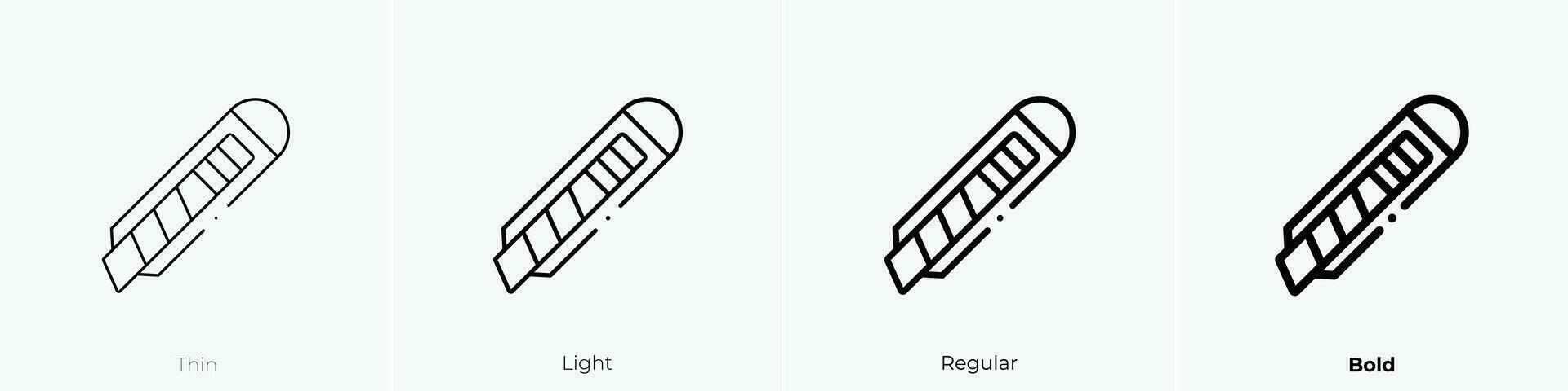 paper cutter icon. Thin, Light, Regular And Bold style design isolated on white background vector