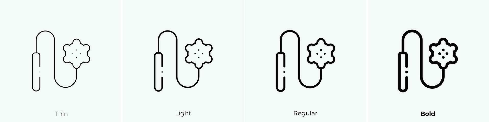 pet toy icon. Thin, Light, Regular And Bold style design isolated on white background vector