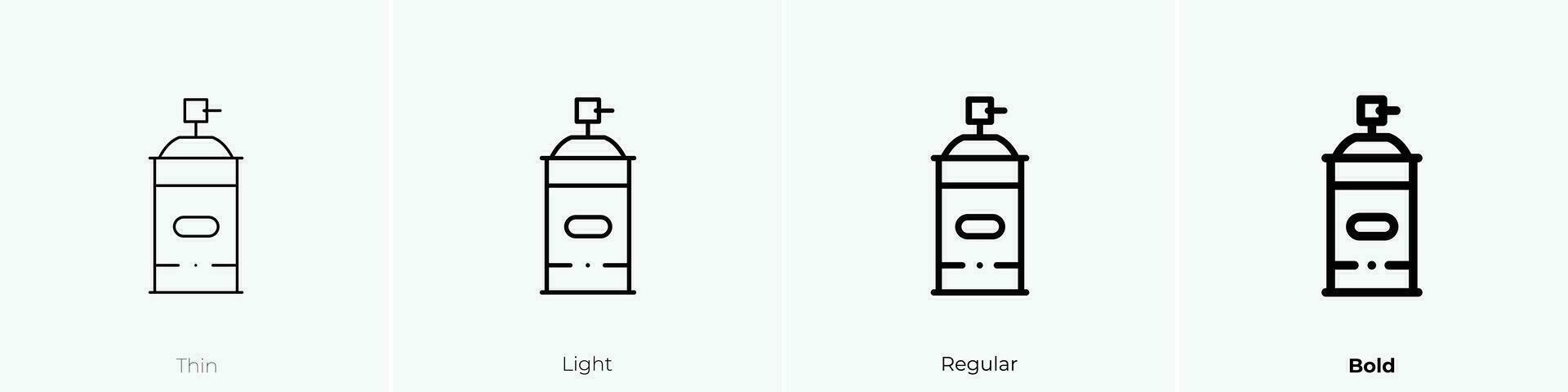 pintar rociar icono. delgado, luz, regular y negrita estilo diseño aislado en blanco antecedentes vector