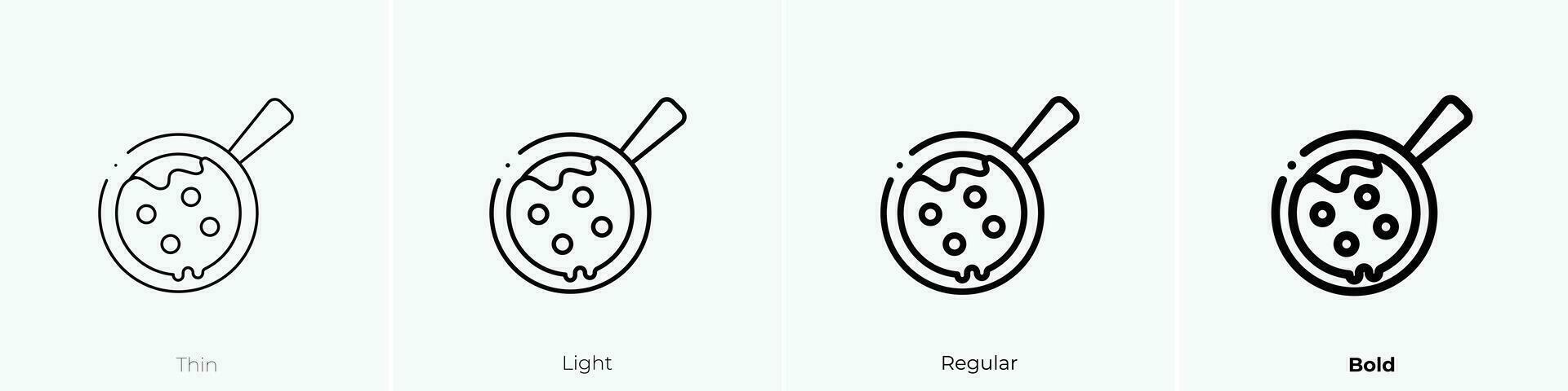 pancakes icon. Thin, Light, Regular And Bold style design isolated on white background vector