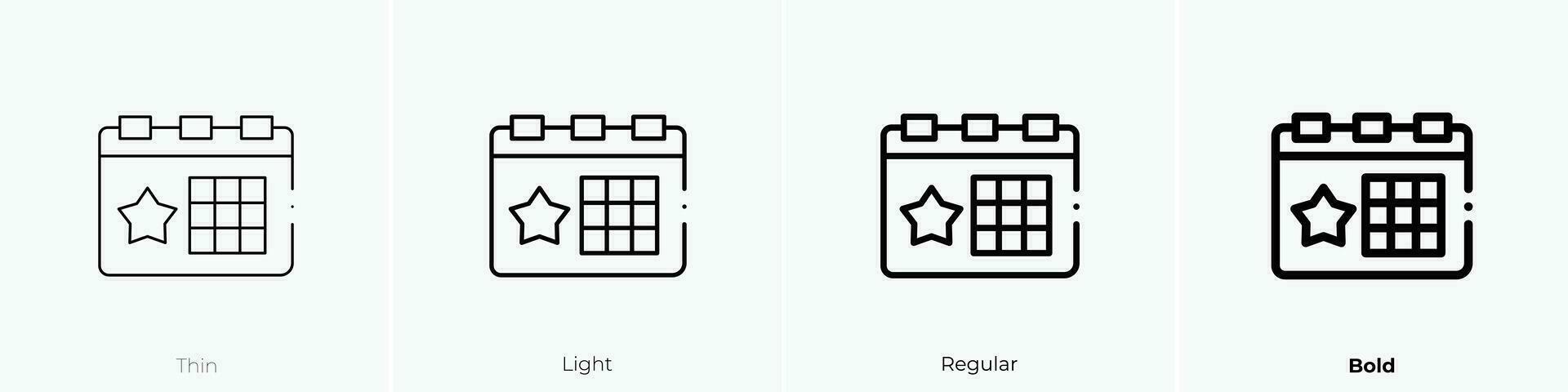 party icon. Thin, Light, Regular And Bold style design isolated on white background vector