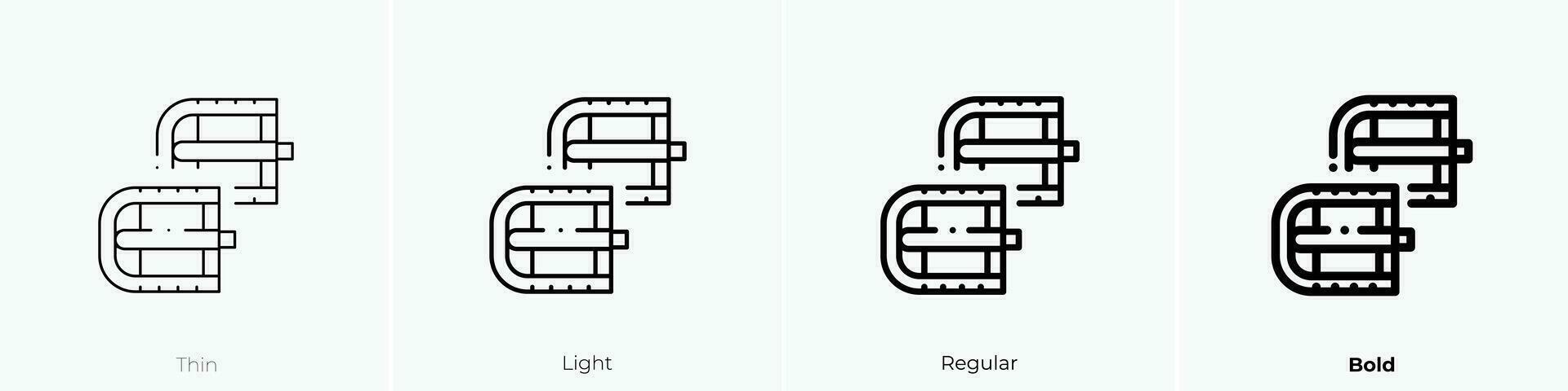 pedal icon. Thin, Light, Regular And Bold style design isolated on white background vector