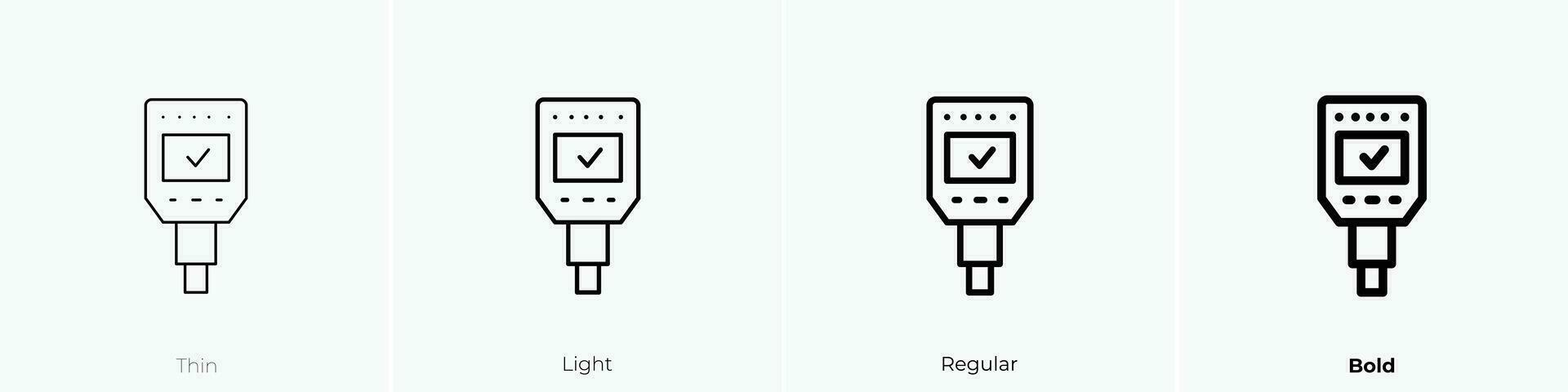 ph icon. Thin, Light, Regular And Bold style design isolated on white background vector