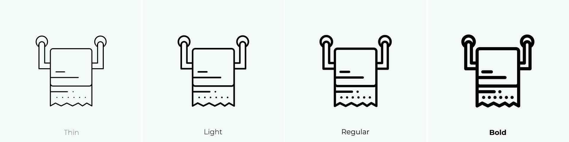 papel icono. delgado, luz, regular y negrita estilo diseño aislado en blanco antecedentes vector