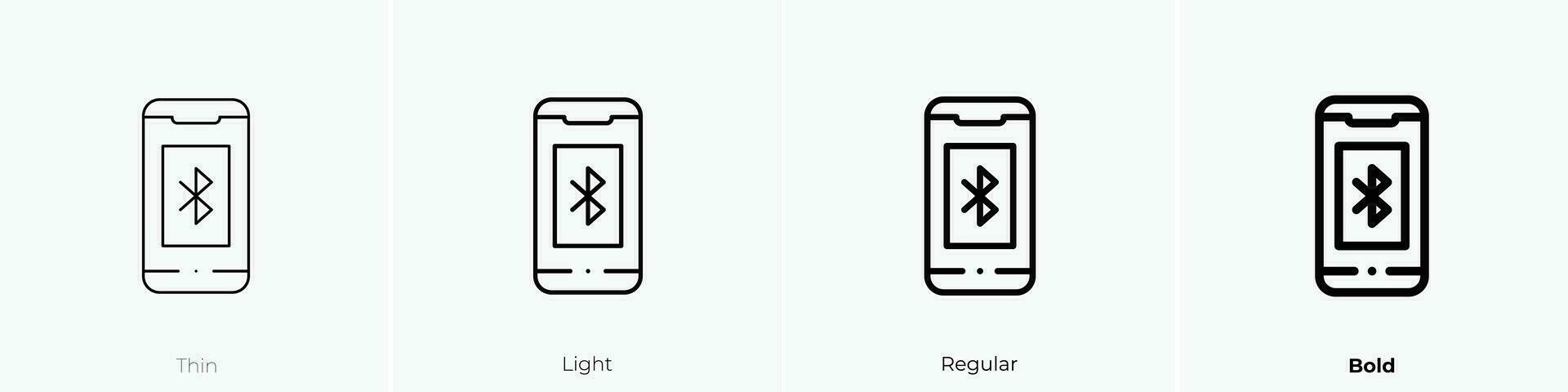 phone icon. Thin, Light, Regular And Bold style design isolated on white background vector