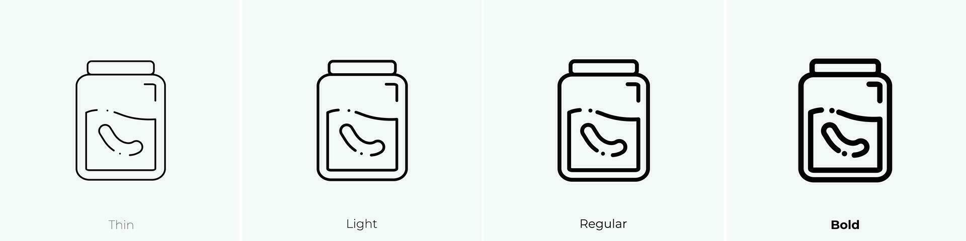 pickle icon. Thin, Light, Regular And Bold style design isolated on white background vector