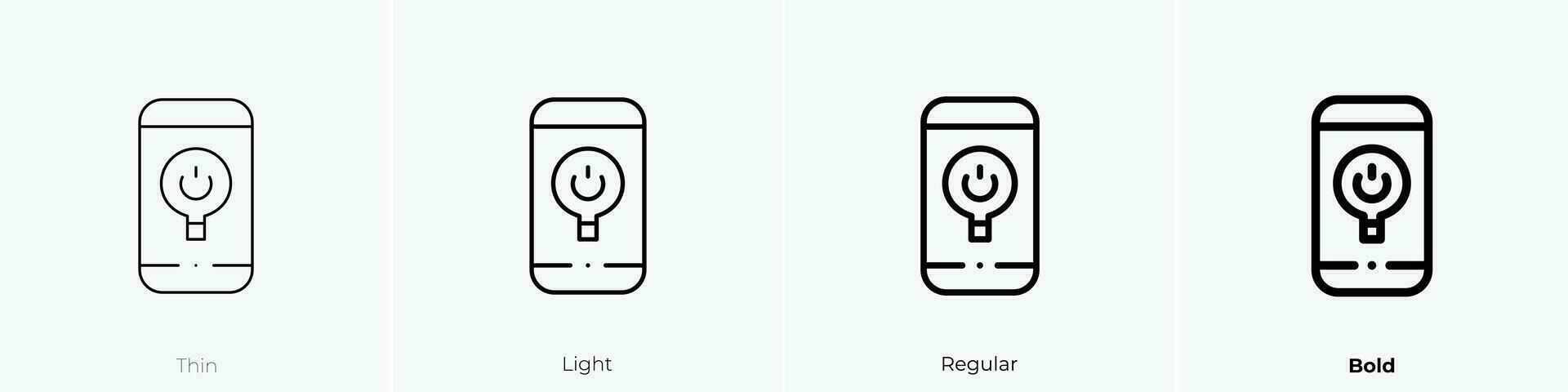 phone icon. Thin, Light, Regular And Bold style design isolated on white background vector