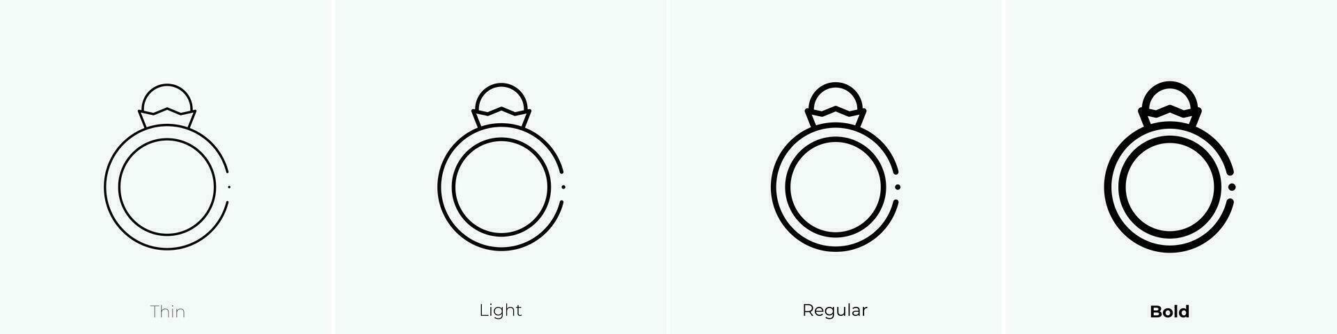 pearl icon. Thin, Light, Regular And Bold style design isolated on white background vector