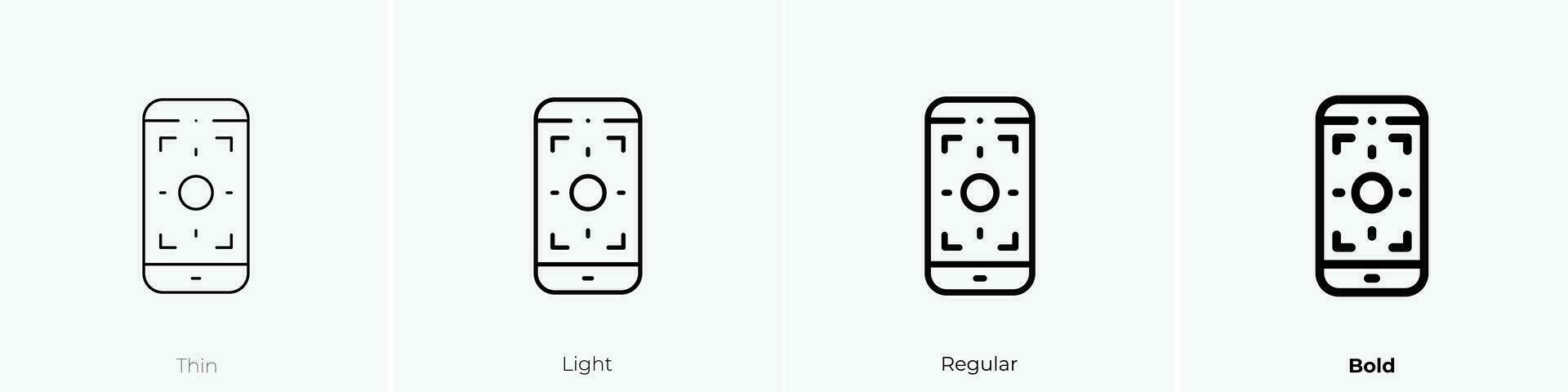 phone icon. Thin, Light, Regular And Bold style design isolated on white background vector