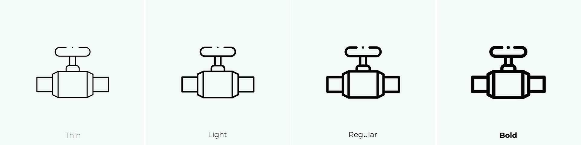 pipe icon. Thin, Light, Regular And Bold style design isolated on white background vector