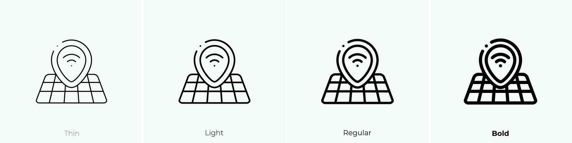 placeholder icon. Thin, Light, Regular And Bold style design isolated on white background vector