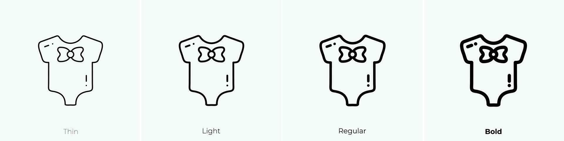 pijama icon. Thin, Light, Regular And Bold style design isolated on white background vector