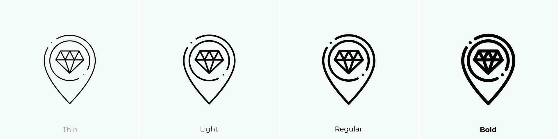 placeholder icon. Thin, Light, Regular And Bold style design isolated on white background vector