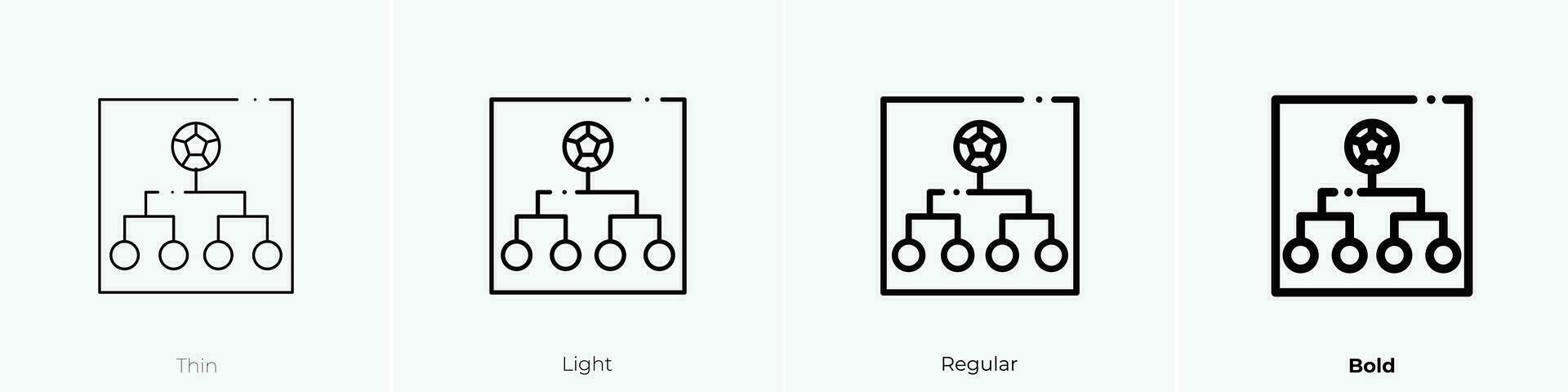 playoff icon. Thin, Light, Regular And Bold style design isolated on white background vector