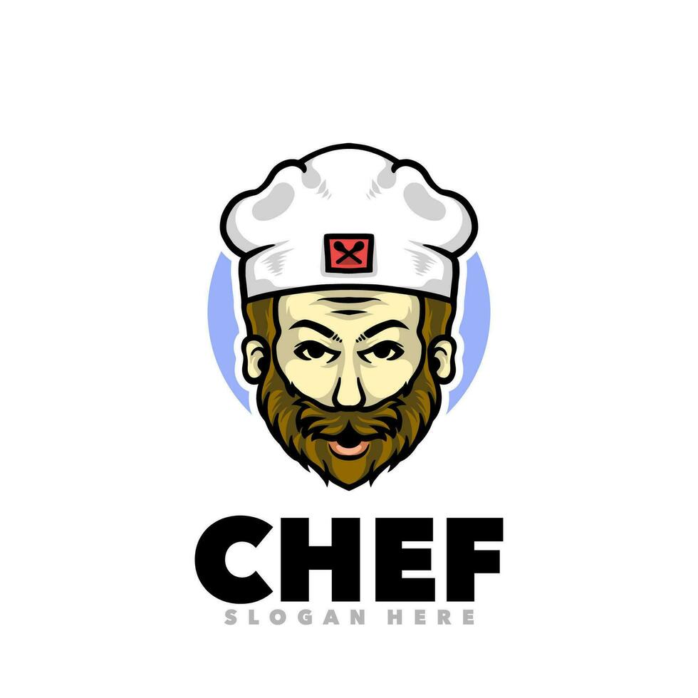 Cute chef mascot logo vector
