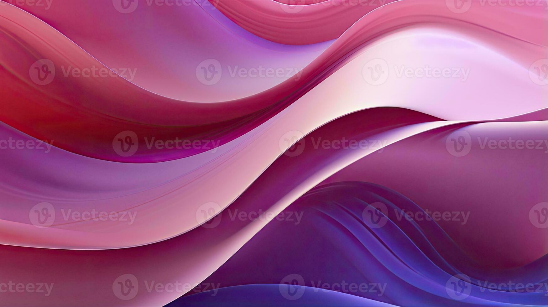 AI generated Abstract 3D image of digital waves in shades of pink and purple. AI Generated photo