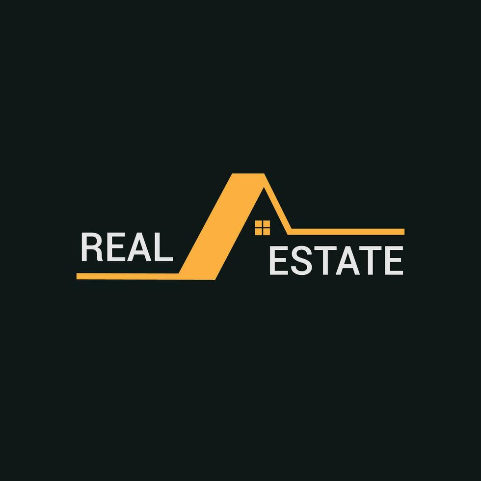 modern simple real estate logo type vector. vector