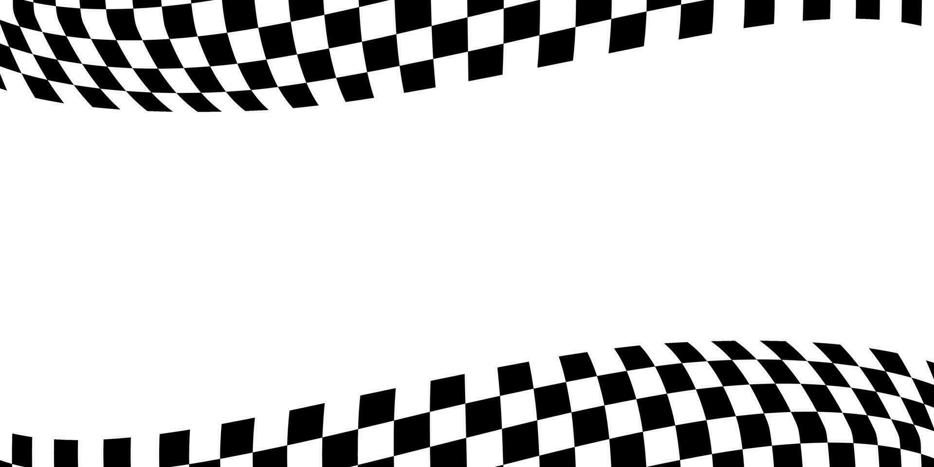 negro blanco a cuadros bandera marco con Copiar espacio vector