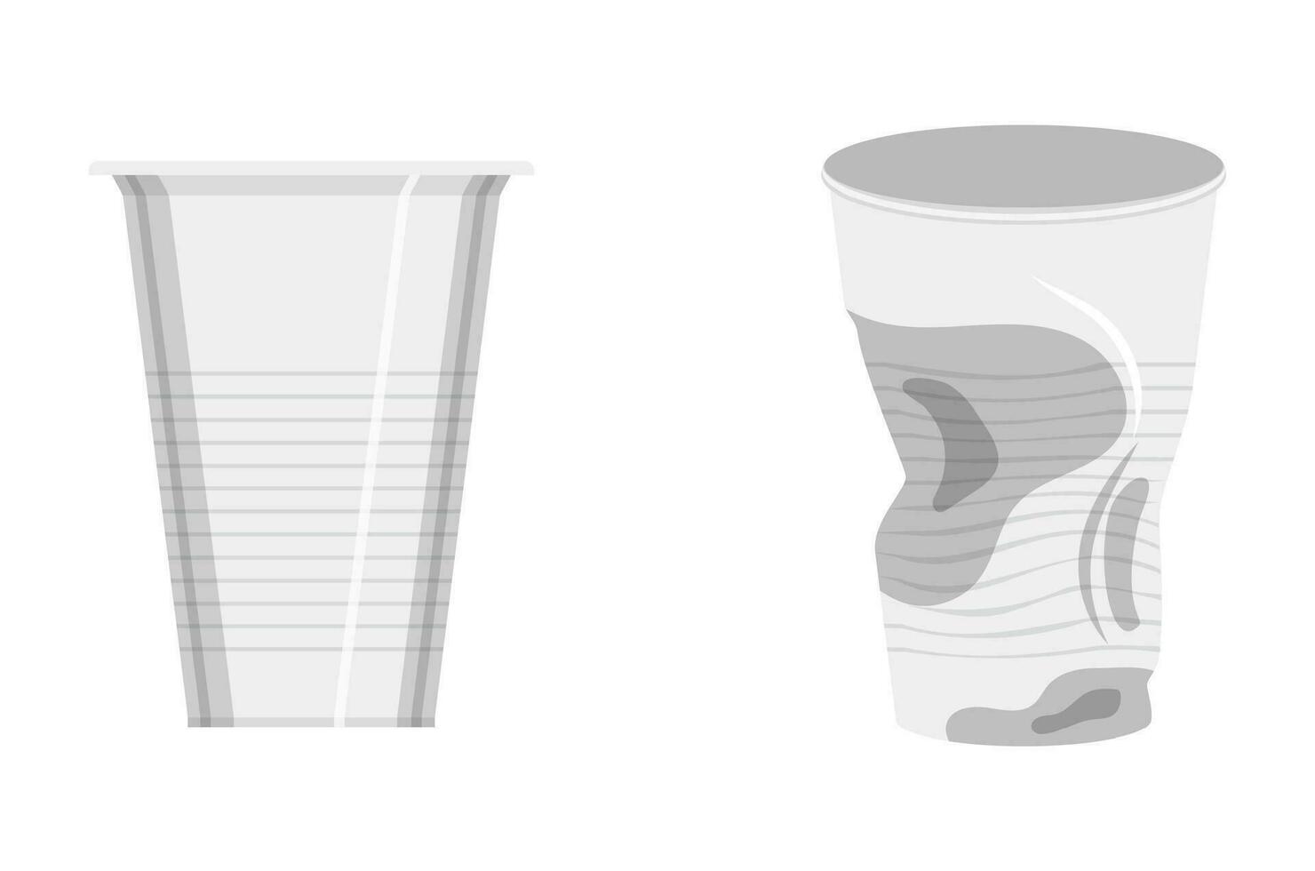 Set of plastic cups vector