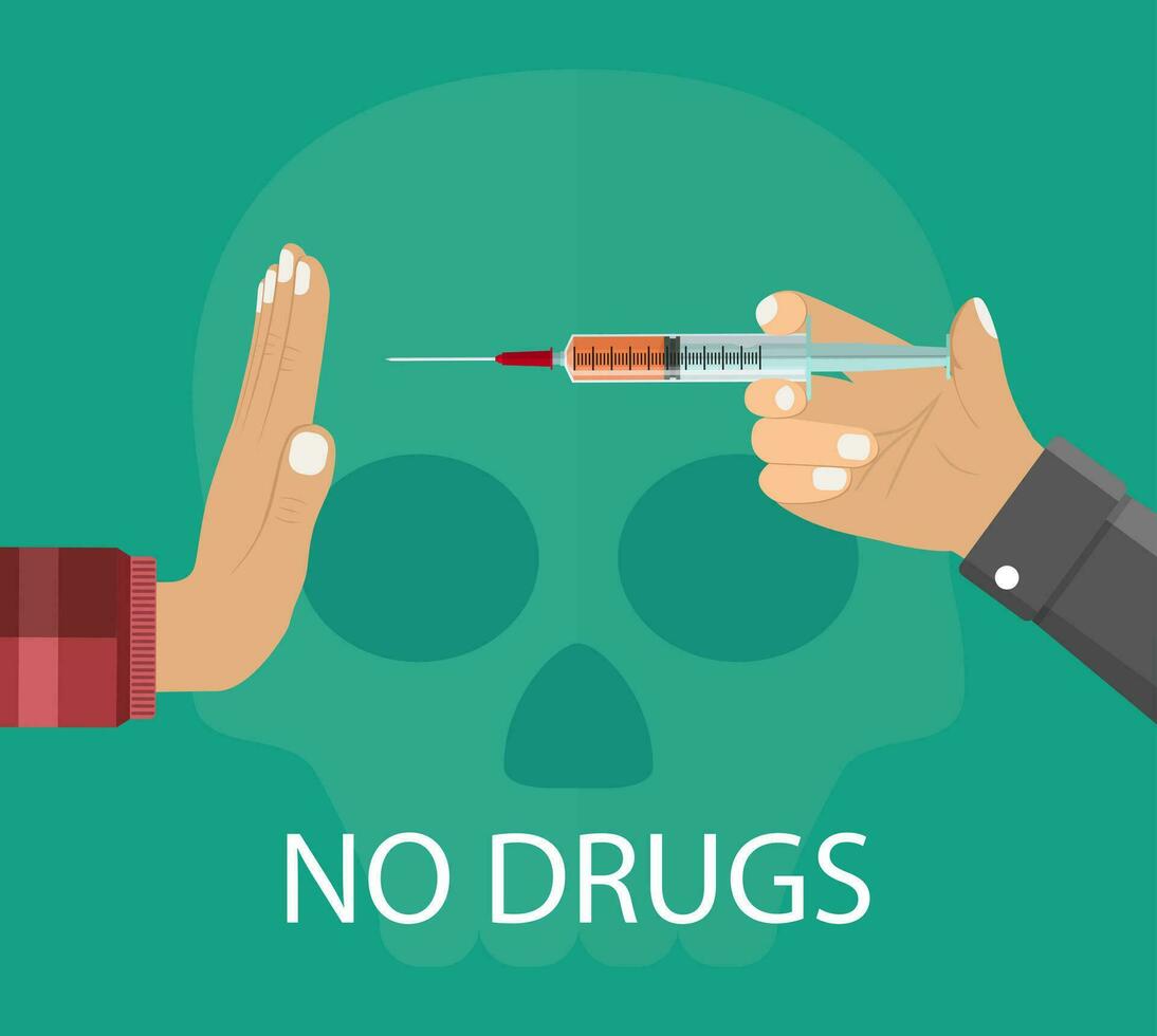 No drugs concept vector