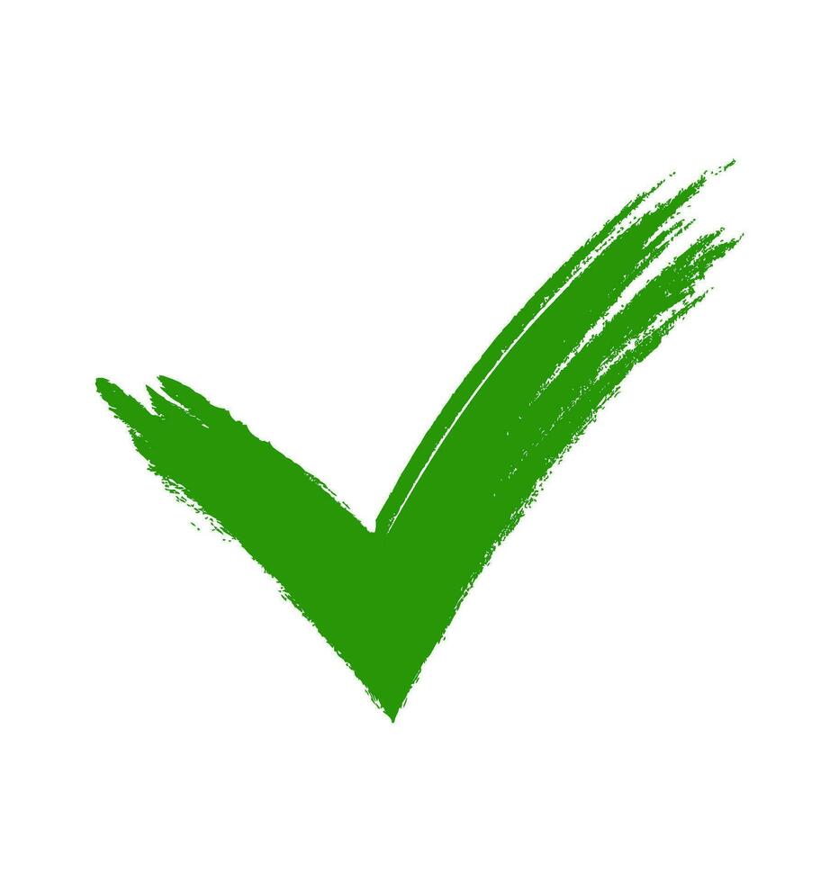 Green check mark. vector