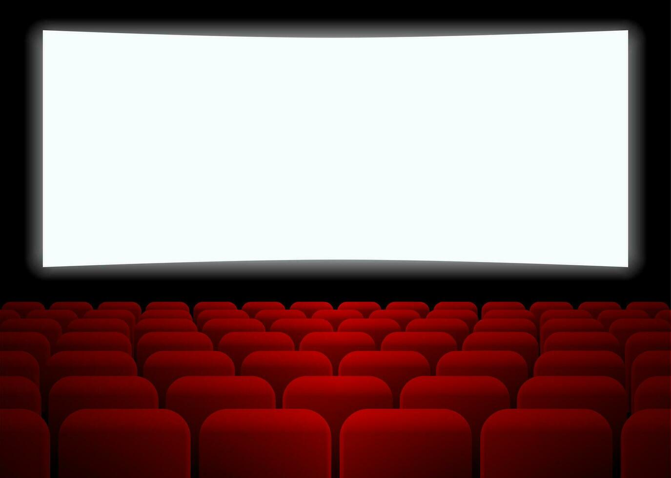 Rows of red seats vector