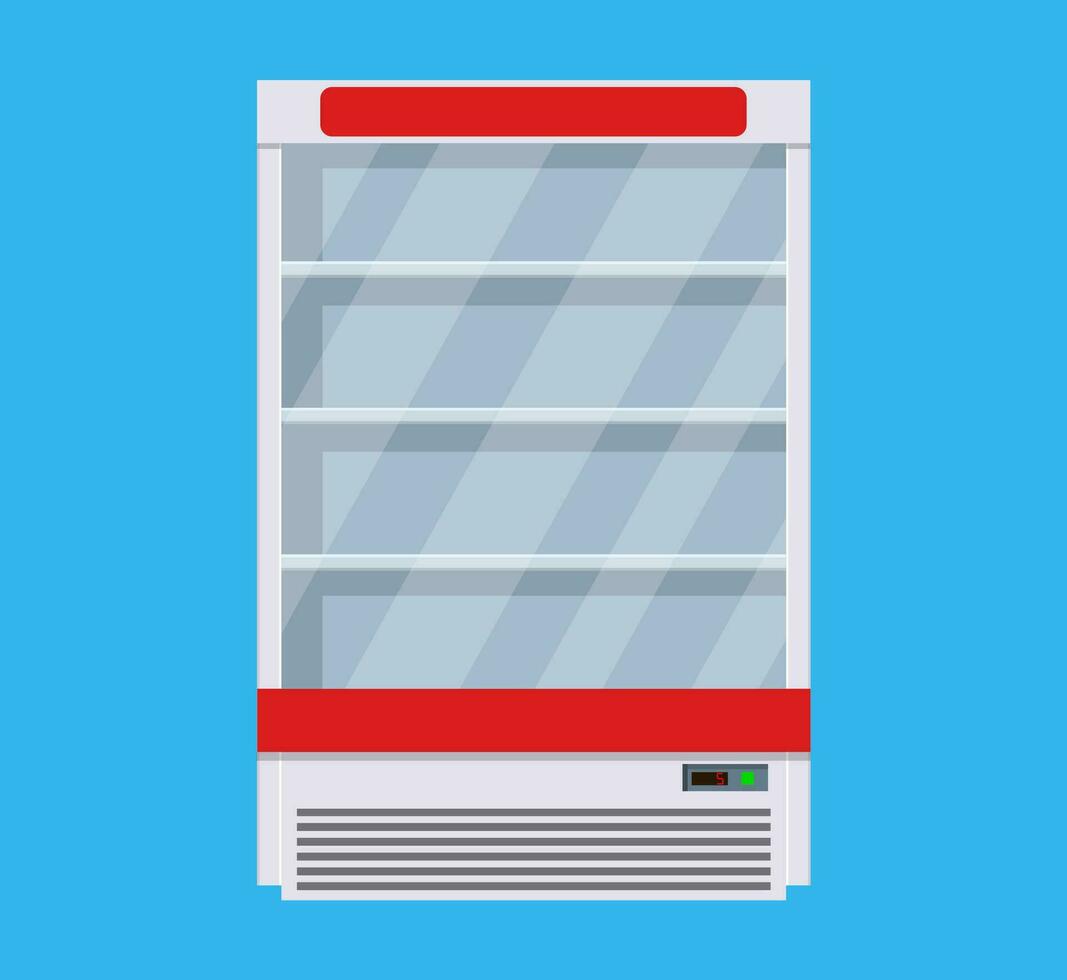 Modern commercial fridge vector