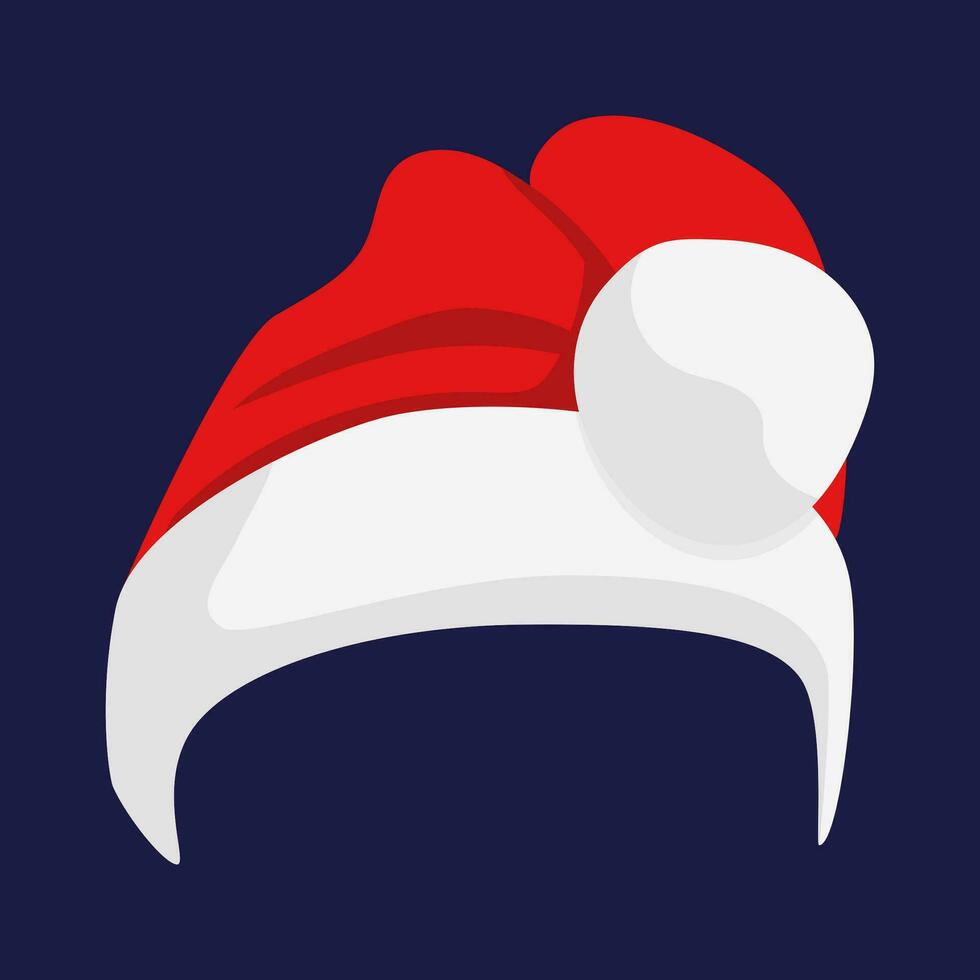 Papa Noel claus rojo sombrero vector