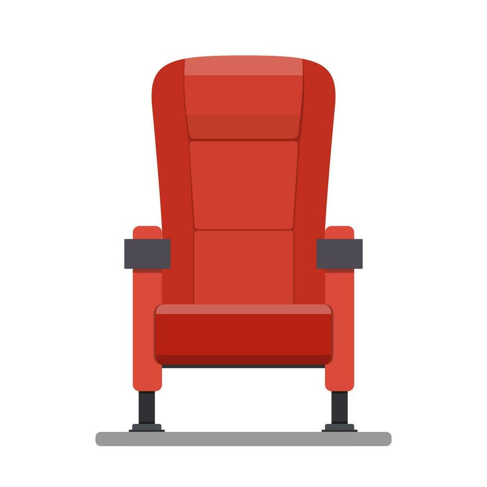 Cinema red comfortable seat vector