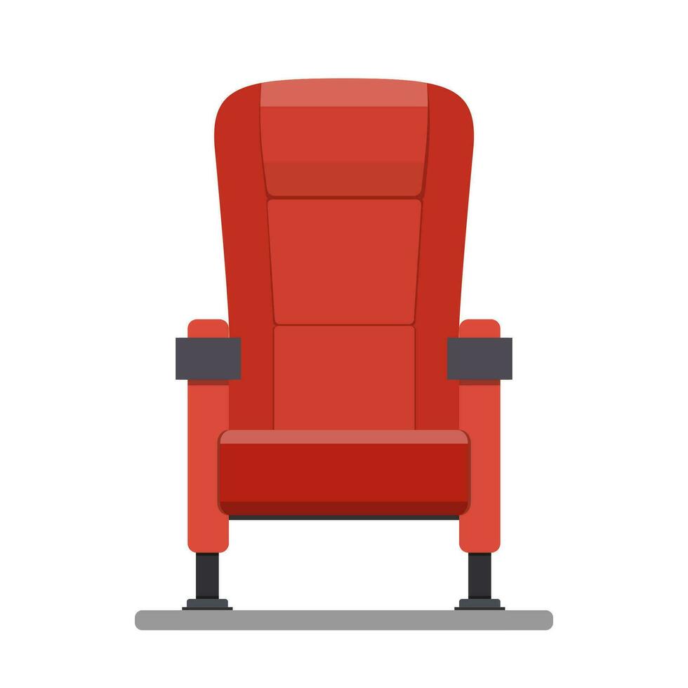 Cinema red comfortable seat vector