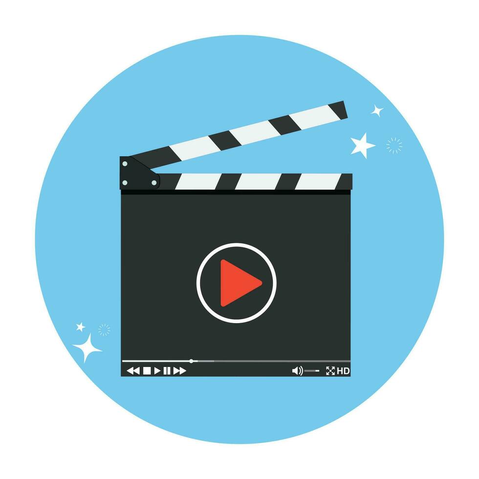 Clapper board icon. vector