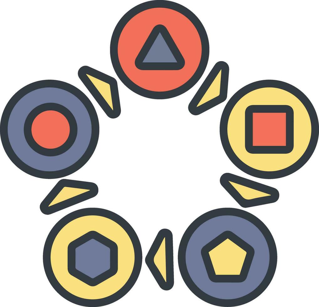 five force mode illustration design, art and creativity vector