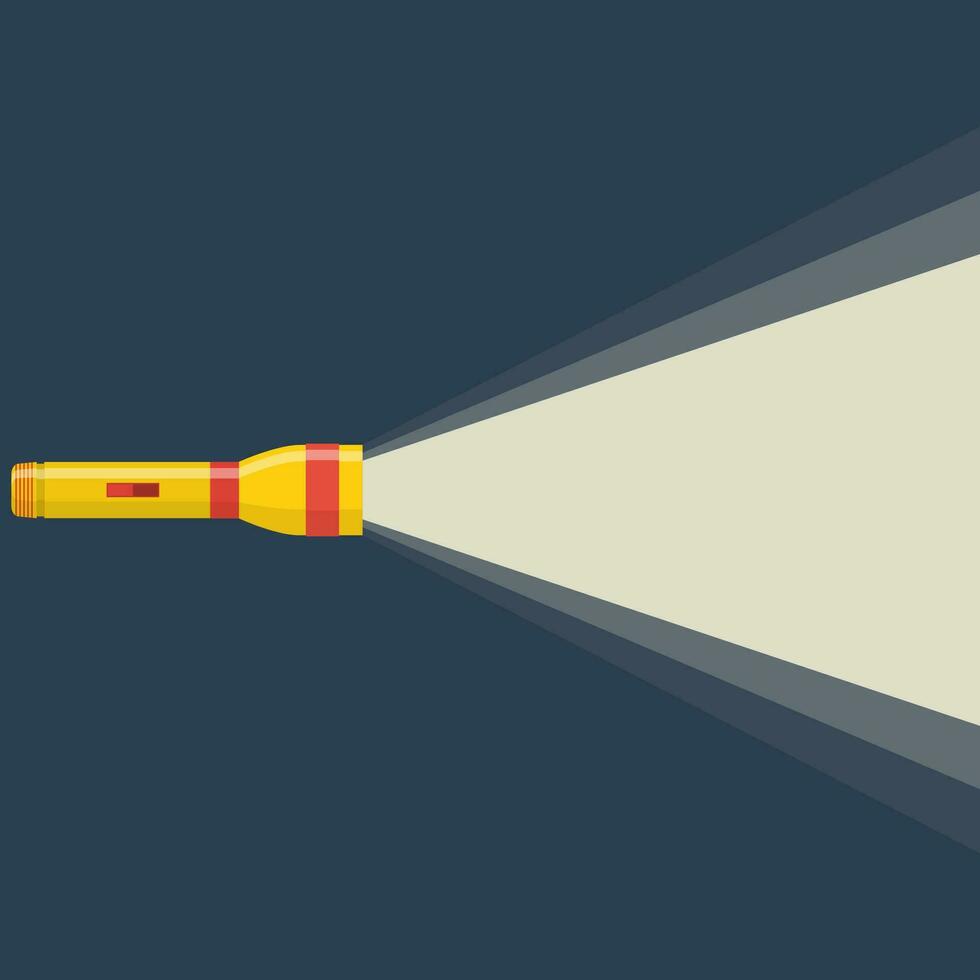 Flashlight icon on night background vector