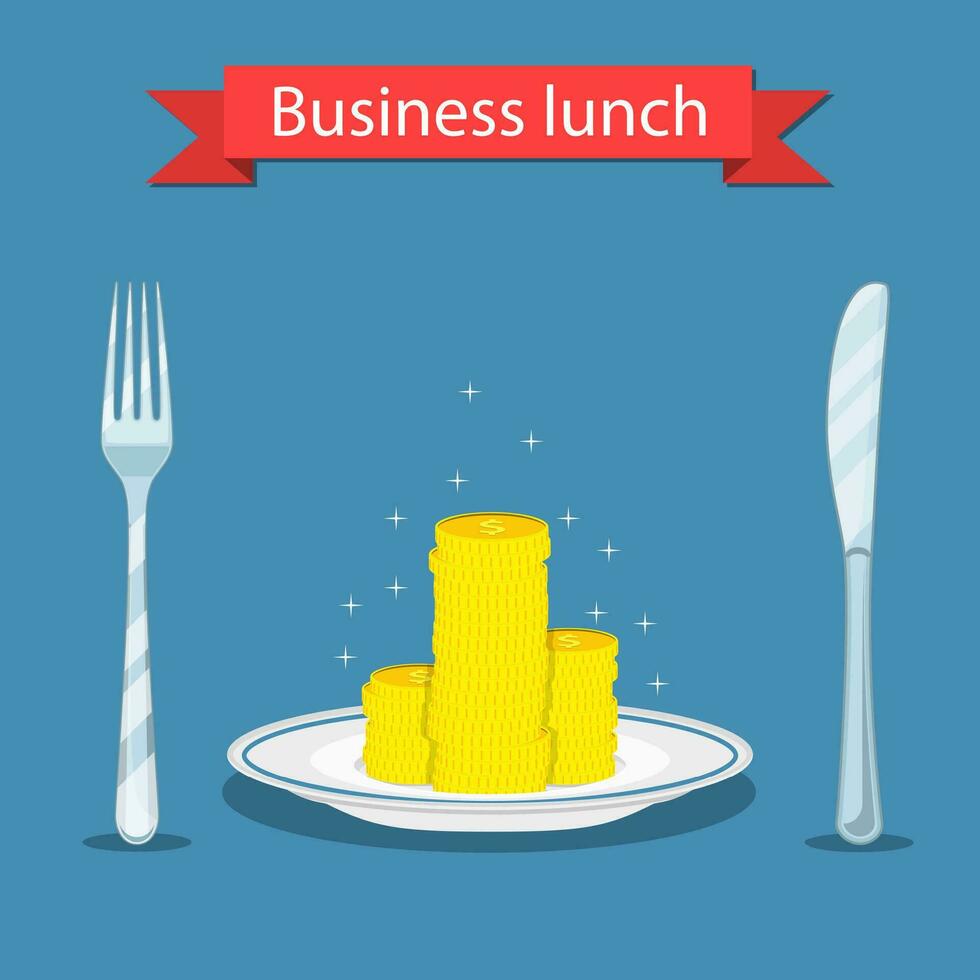 Business lunch concept i vector